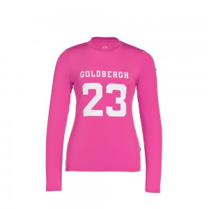 Camiseta Goldbergh GAME long sleeve Rosas | NWVKHE-609