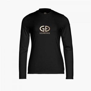 Camiseta Goldbergh HOMEBASE long sleeve Negras | ISZEBW-713