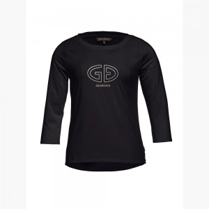 Camiseta Goldbergh RAVEN 3/4 sleeve Negras | KYQUHB-275