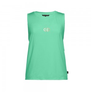 Camiseta sin Manga Goldbergh GIGI sleeveless Verde | EOQCNS-479