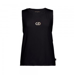 Camiseta sin Manga Goldbergh GIGI sleeveless Negras | KOYIVP-408