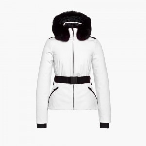 Chaqueta Esquí Goldbergh HIDA faux border Blancas | JEOYSP-095