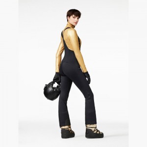 Pantalon Esquí Goldbergh PHOEBE ski salopette Negras | CZDEWA-563