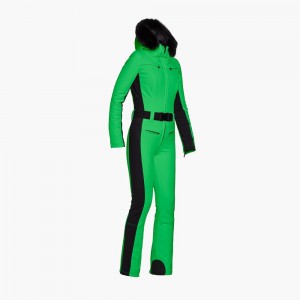 Ski Suit Goldbergh PARRY faux border Verde | BLZYWI-972