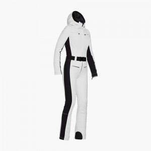 Ski Suit Goldbergh PARRY long Blancas | YHUTBP-831