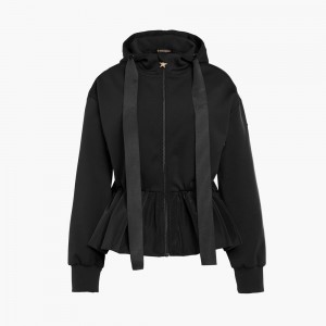 Sudadera con Capucha Goldbergh BUTTERCUP full zip hooded cardigan Negras | UWSXYN-128