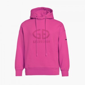 Sudadera con Capucha Goldbergh SPARKLING hooded Rosas | GPAFOT-172