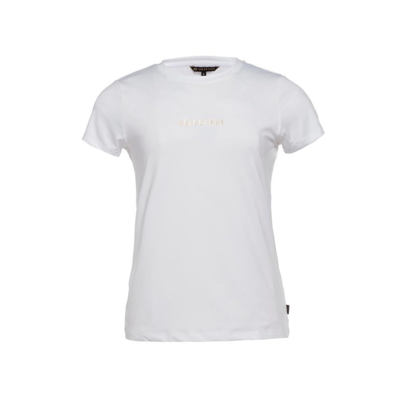 Camiseta Goldbergh AVERY short sleeve Blancas | HGTSZE-628