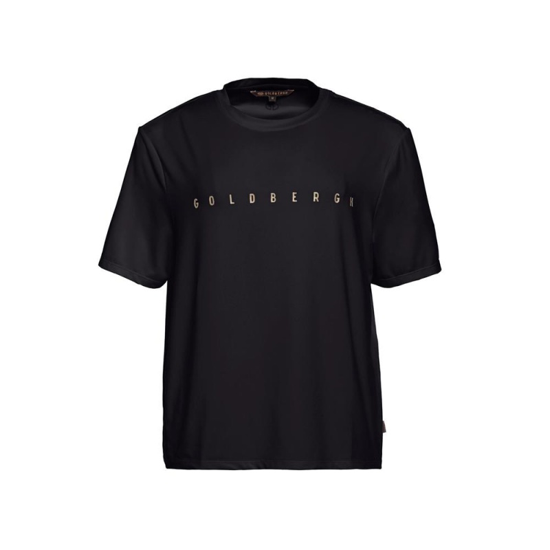 Camiseta Goldbergh BOXY short sleeve Negras | MIKLDE-872