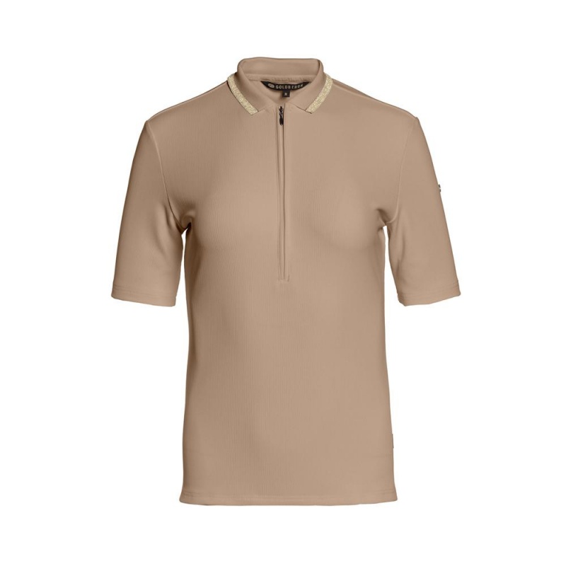 Camiseta Goldbergh CASSIA short sleeve Marrones | HIASKR-941