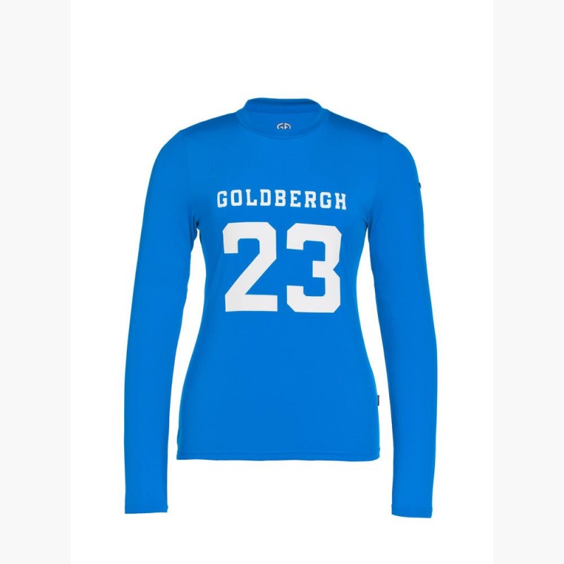 Camiseta Goldbergh GAME long sleeve Azules | DVXBML-659