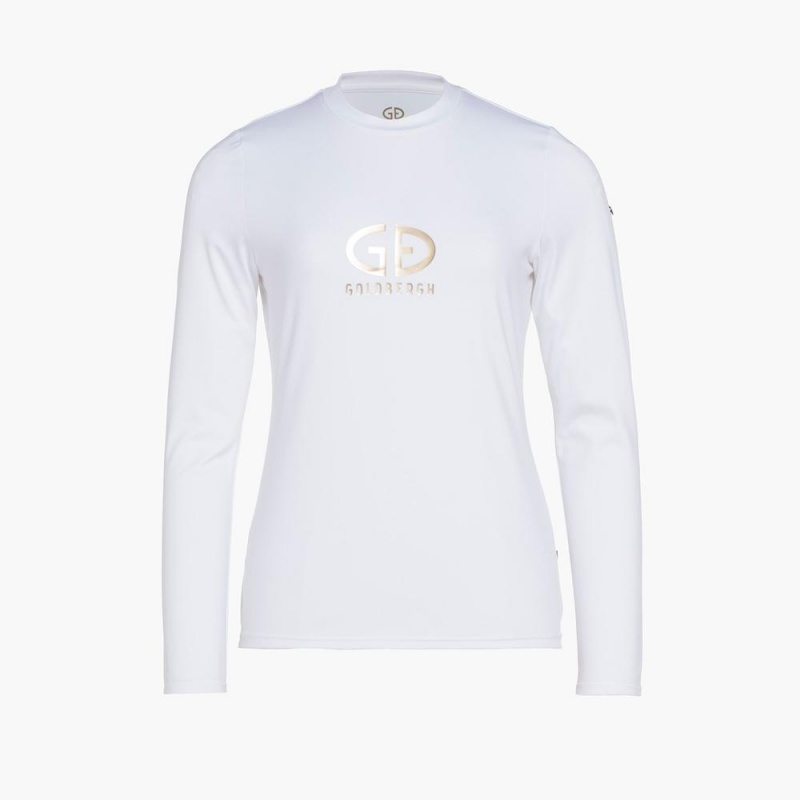 Camiseta Goldbergh HOMEBASE long sleeve Blancas | UTPWCA-405