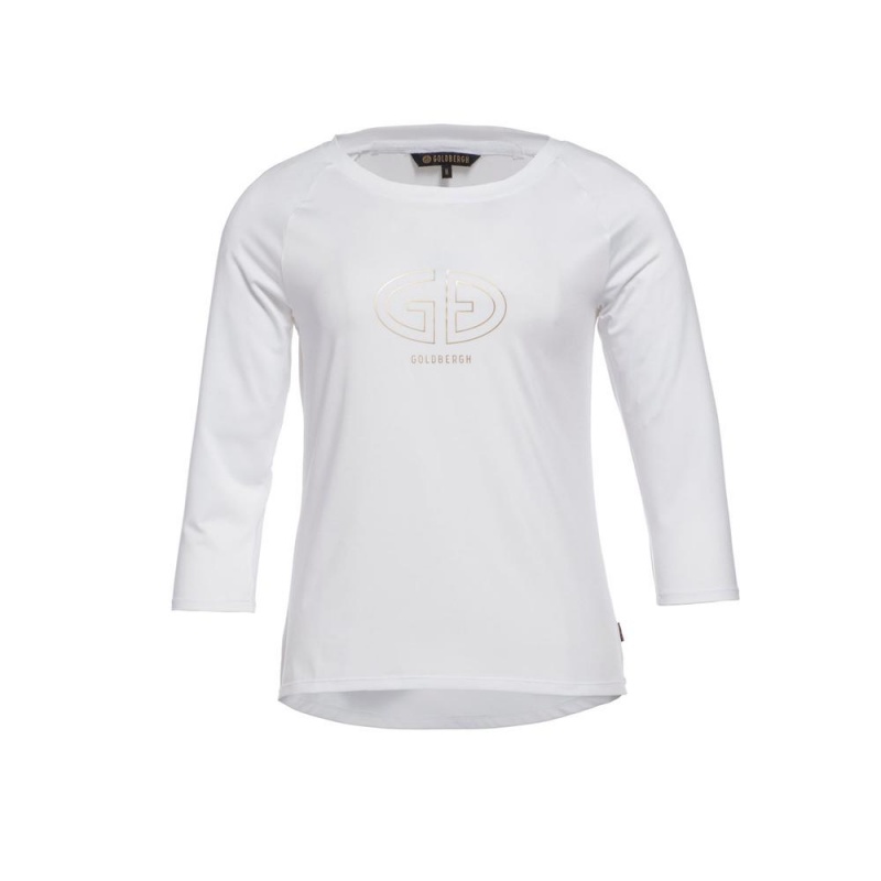 Camiseta Goldbergh RAVEN 3/4 sleeve Blancas | XQTMJH-126