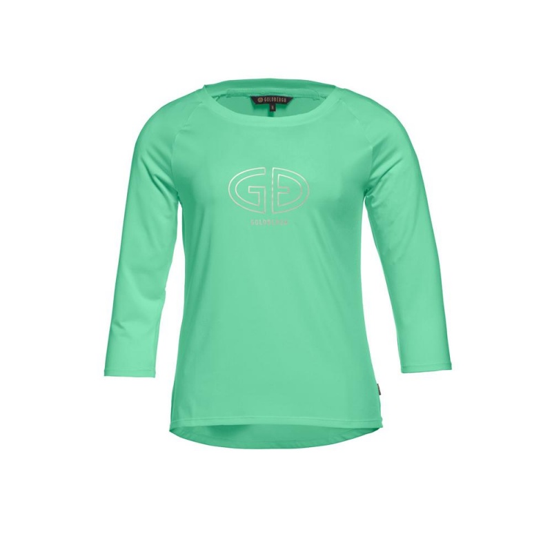 Camiseta Goldbergh RAVEN 3/4 sleeve Verde | YDWRSU-701