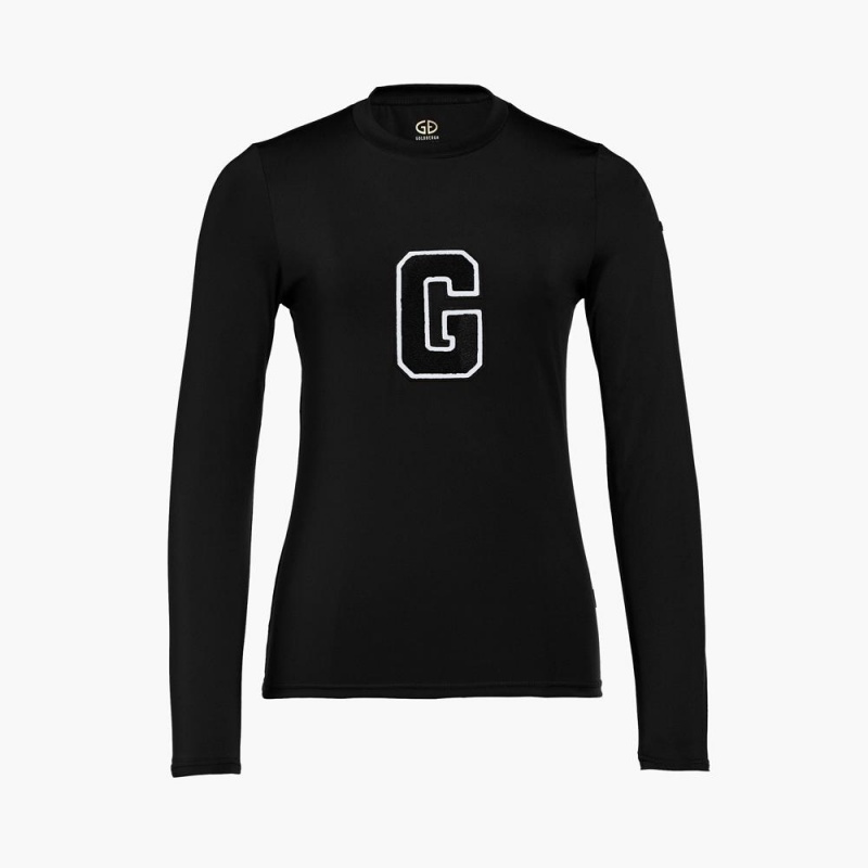 Camiseta Goldbergh SUPER G long sleeve Negras | ZEPTWM-930