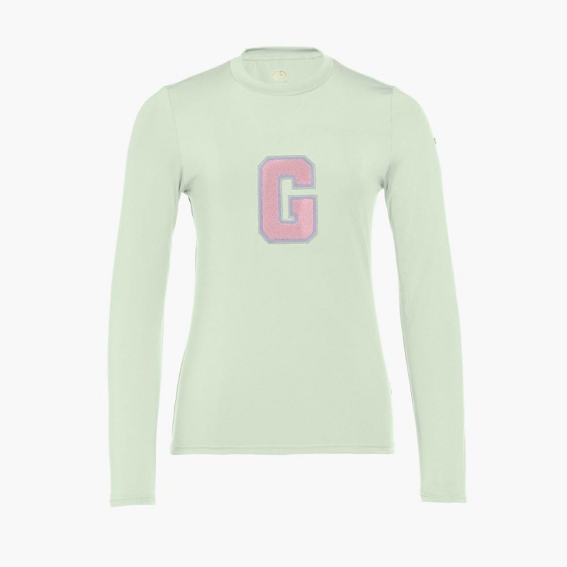 Camiseta Goldbergh SUPER G long sleeve Verde Menta | EUBNKC-684