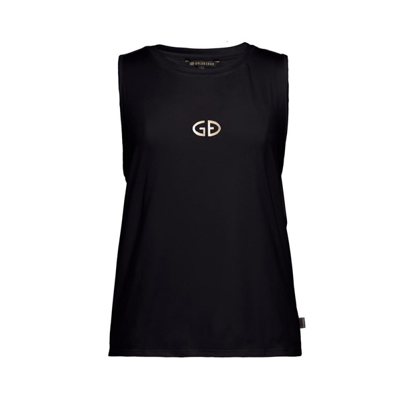 Camiseta sin Manga Goldbergh GIGI sleeveless Negras | KOYIVP-408