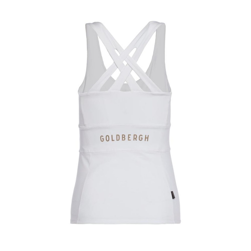 Camiseta sin Manga Goldbergh MANHATTAN with cups Blancas | RQJCTV-524