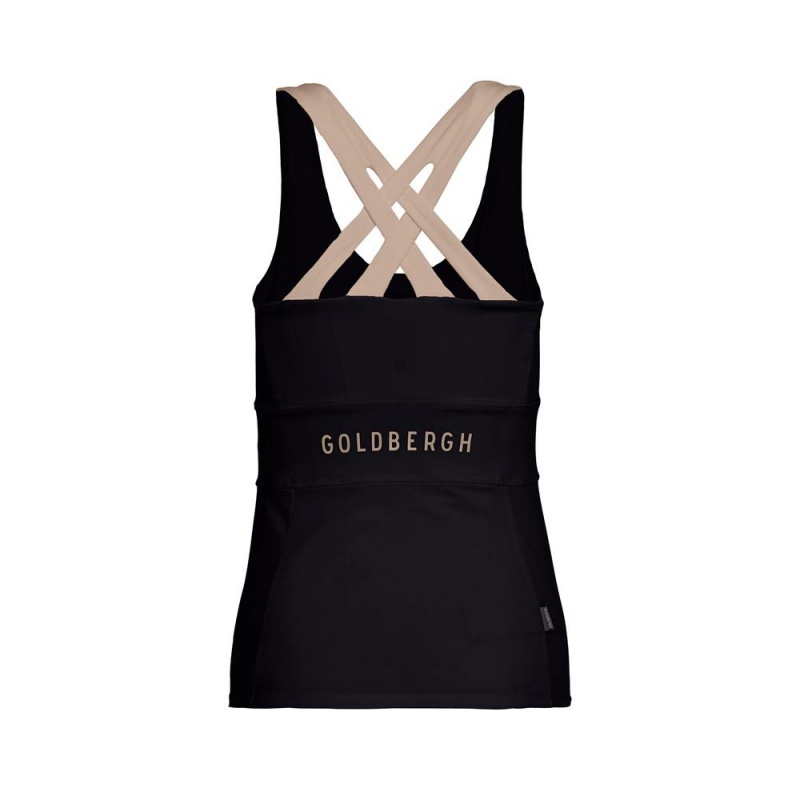 Camiseta sin Manga Goldbergh MANHATTAN with cups Marrones | HJYMTA-593