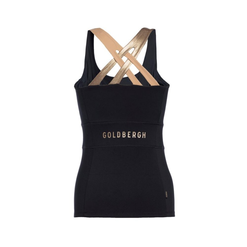 Camiseta sin Manga Goldbergh Manhattan Doradas | ZISTQE-706