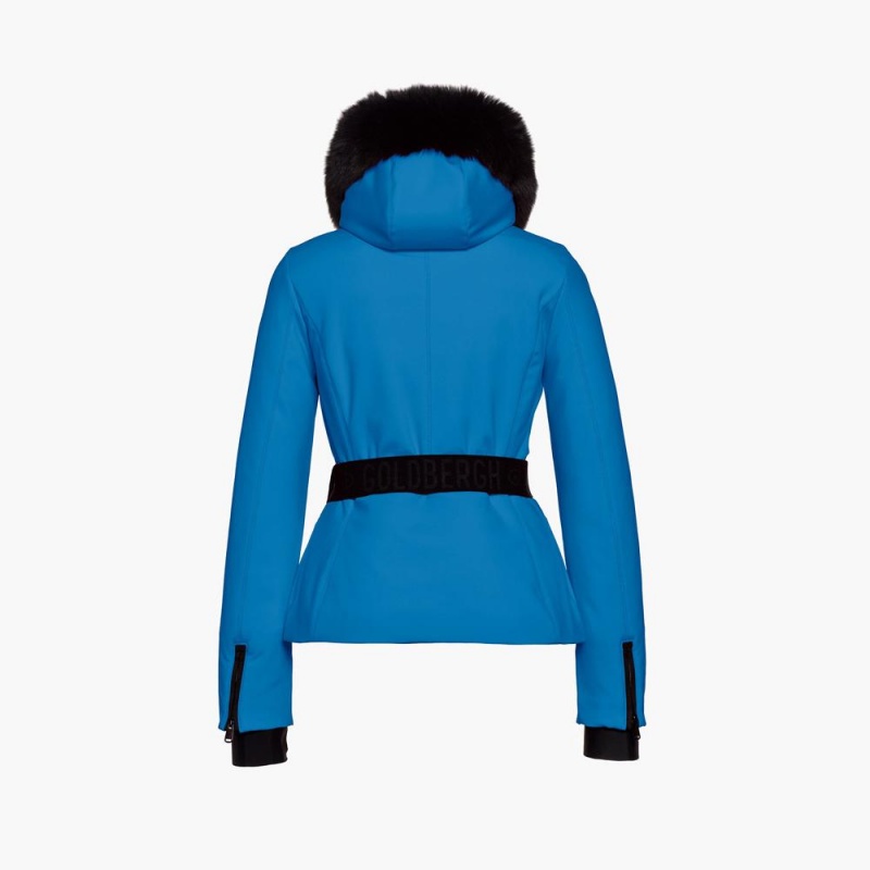 Chaqueta Esquí Goldbergh HIDA faux border Azules | YUOJCN-719