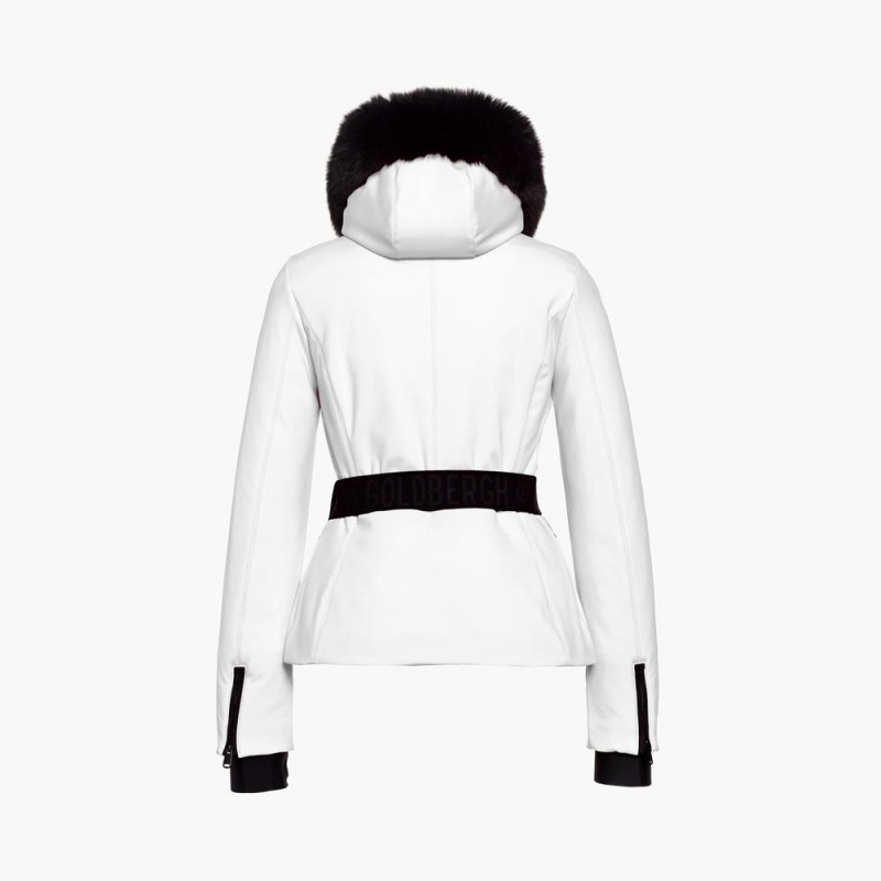 Chaqueta Esquí Goldbergh HIDA faux border Blancas | JEOYSP-095