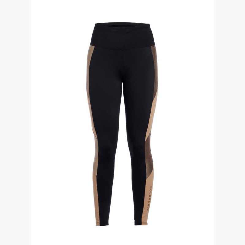 Leggins Goldbergh Mosaic Doradas | HQJVSG-568