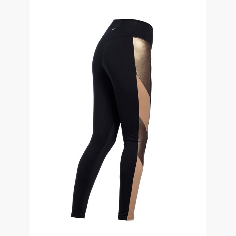 Leggins Goldbergh Mosaic Doradas | HQJVSG-568