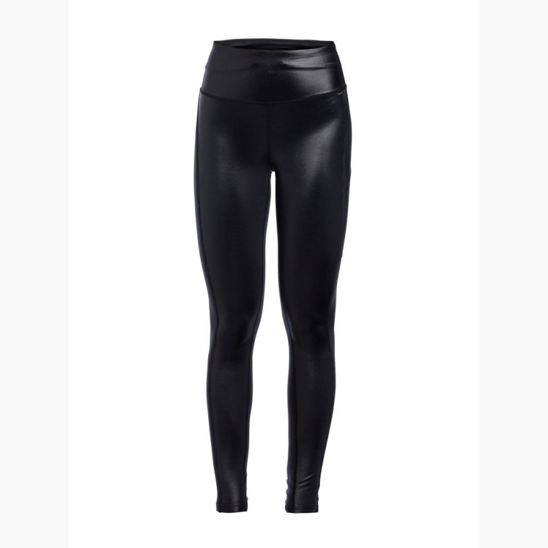 Leggins Goldbergh Sheen Negras | YWDEQL-342