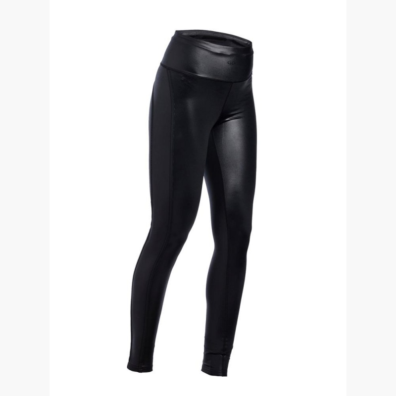 Leggins Goldbergh Sheen Negras | YWDEQL-342