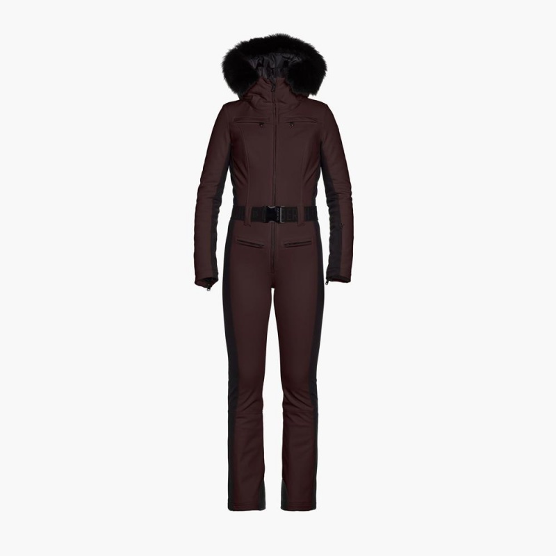 Ski Suit Goldbergh PARRY faux border Marrones Oscuro | IHYABW-837