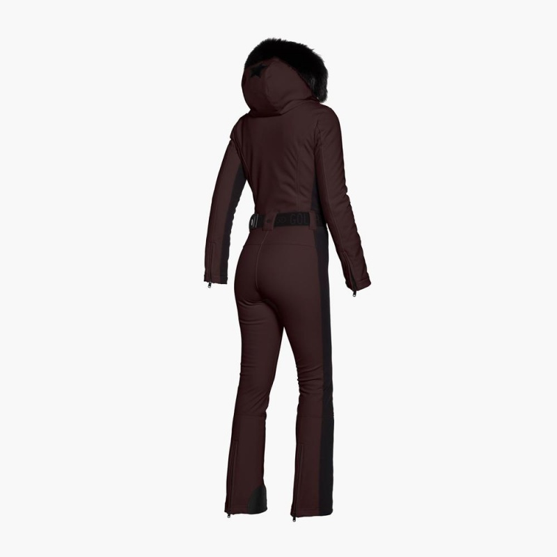 Ski Suit Goldbergh PARRY faux border Marrones Oscuro | IHYABW-837