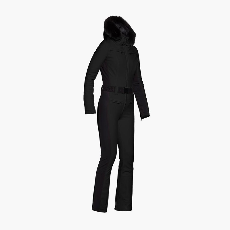 Ski Suit Goldbergh PARRY faux border Negras | RFVTCJ-921