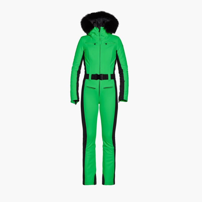 Ski Suit Goldbergh PARRY faux border Verde | BLZYWI-972