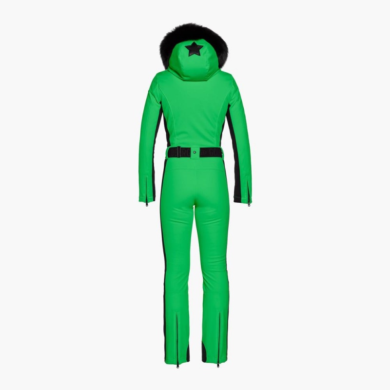 Ski Suit Goldbergh PARRY faux border Verde | BLZYWI-972