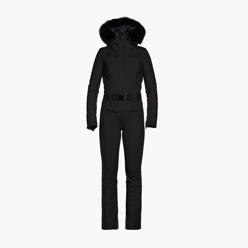 Ski Suit Goldbergh PARRY faux border long Negras | UYFDTW-134