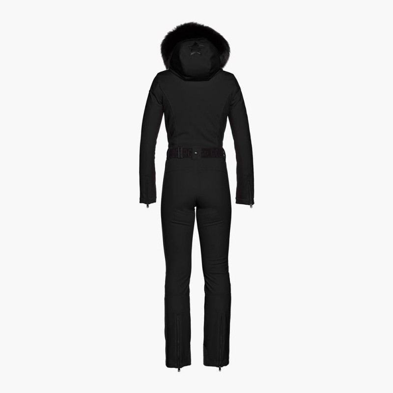 Ski Suit Goldbergh PARRY faux border long Negras | UYFDTW-134