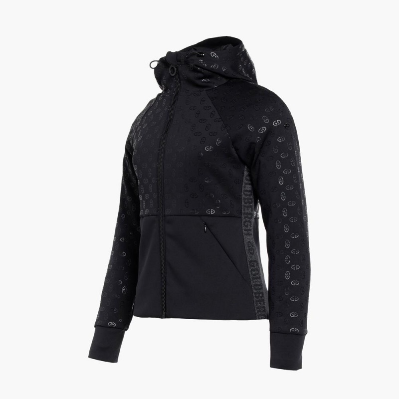 Sudadera con Capucha Goldbergh AMBRA full zip hooded cardigan Negras | BXDEMI-316