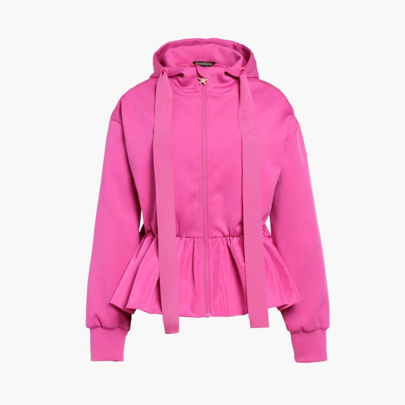 Sudadera con Capucha Goldbergh BUTTERCUP full zip hooded cardigan Rosas | IFORJU-659