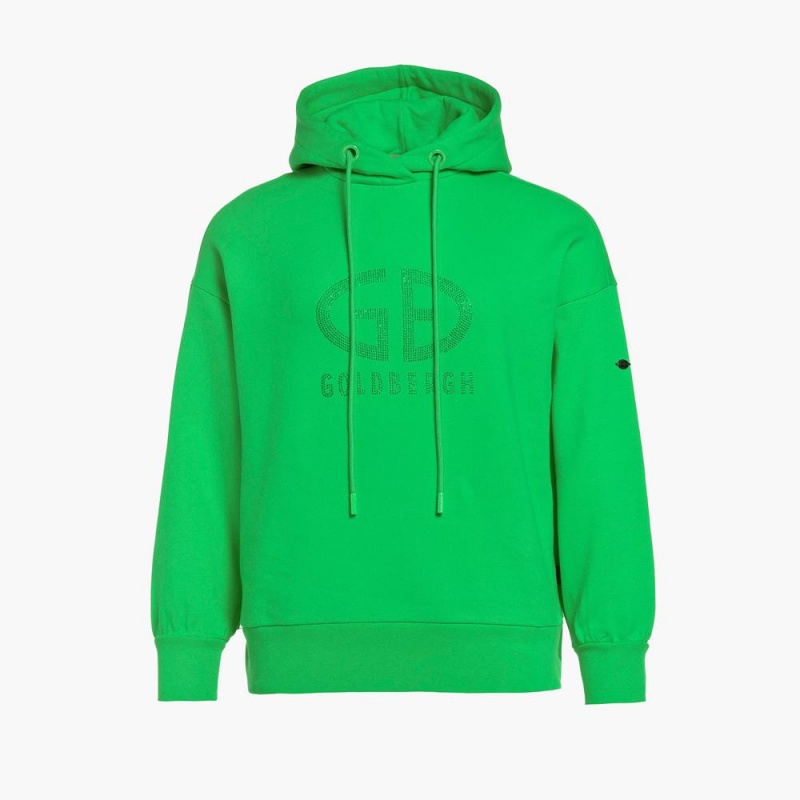 Sudadera con Capucha Goldbergh SPARKLING hooded Verde | WRMEPL-614