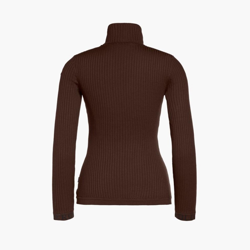 Suéter Goldbergh MIRA long sleeve knit Marrones Oscuro | FTXUQV-173