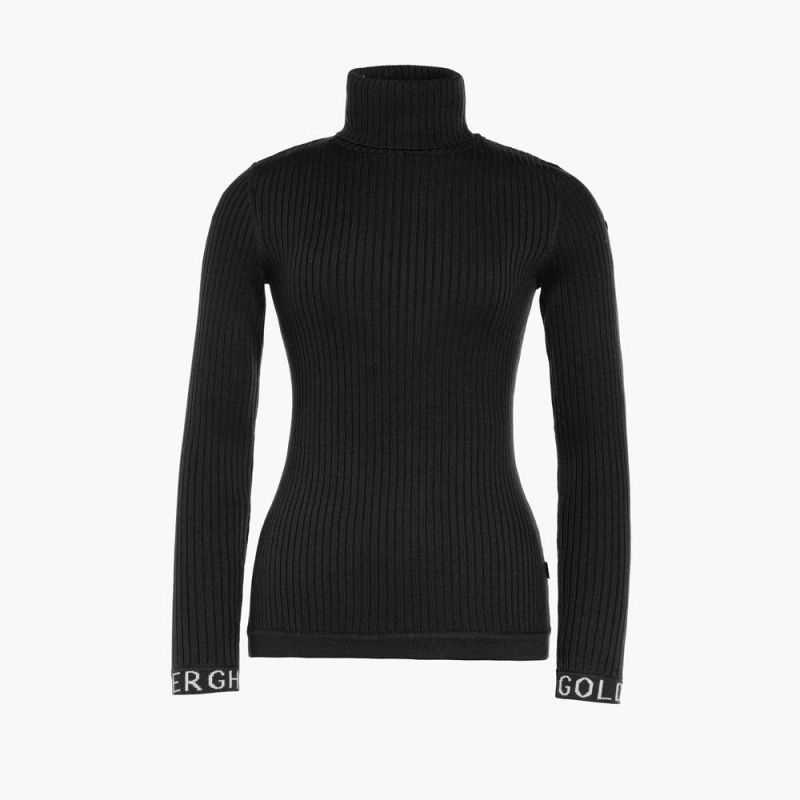 Suéter Goldbergh MIRA long sleeve knit Negras | BMFDHU-854