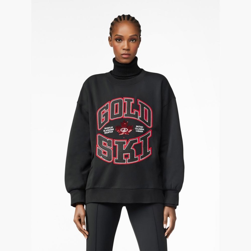 Suéter Goldbergh RINK crew neck Negras | BEUSYJ-427